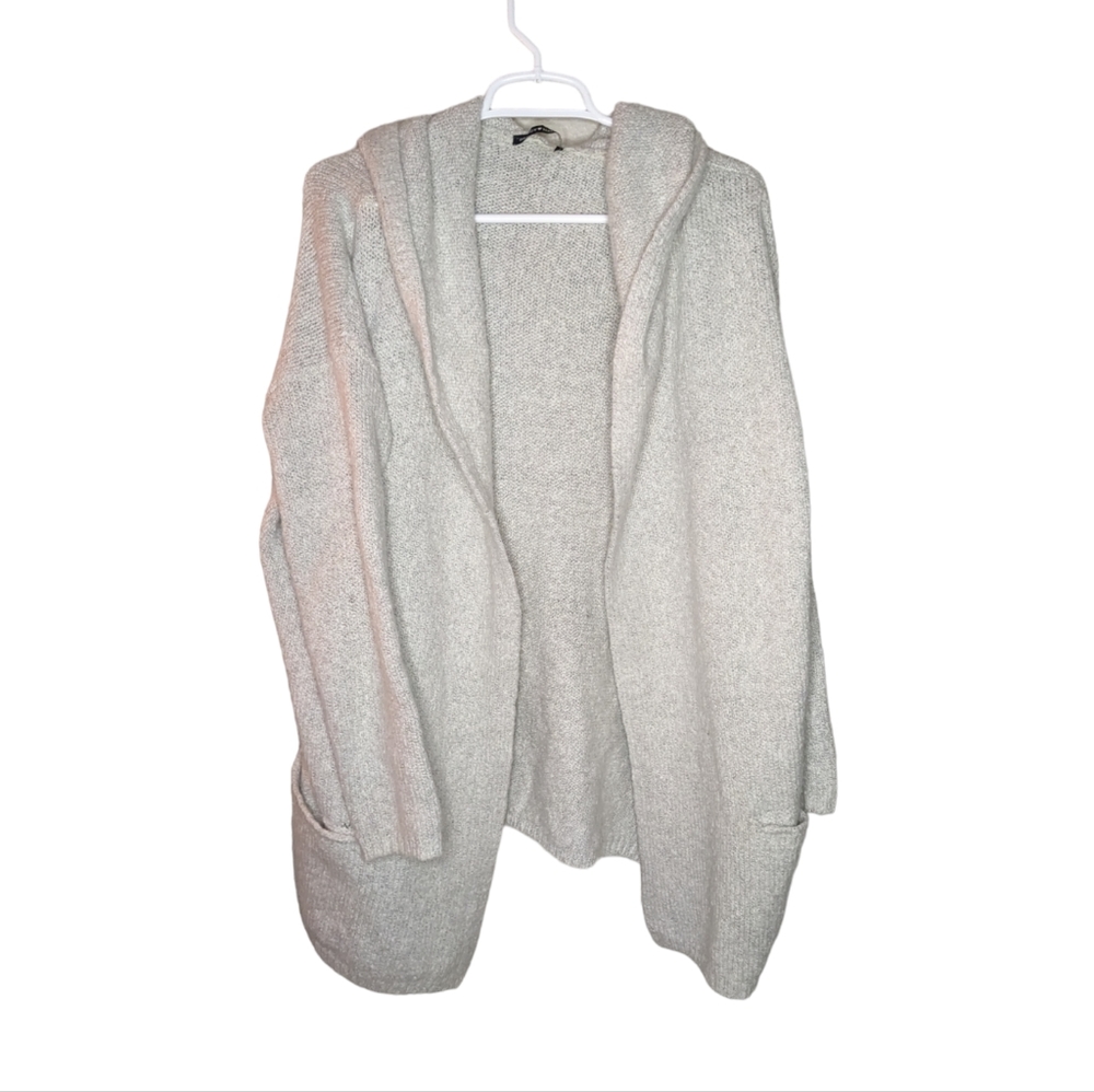 Brandy Melville Hooded Cardigan Sweater Cream